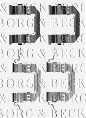 BORG & BECK bbk1244 -  Комплектующие, колодки дискового тормоза